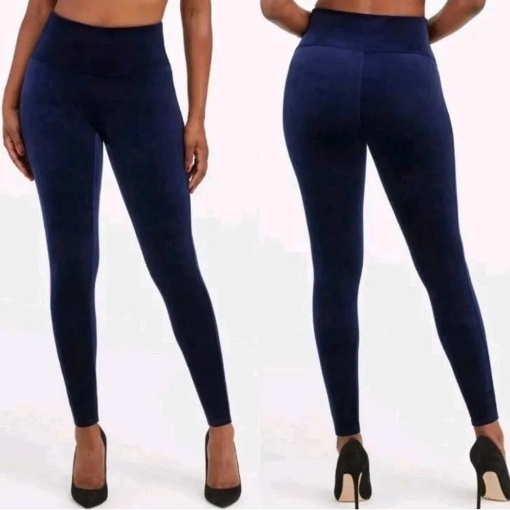 SPANX Velvet Deep Indigo High-Waisted Leggings - XS - BRAND NEW W/ TAGS